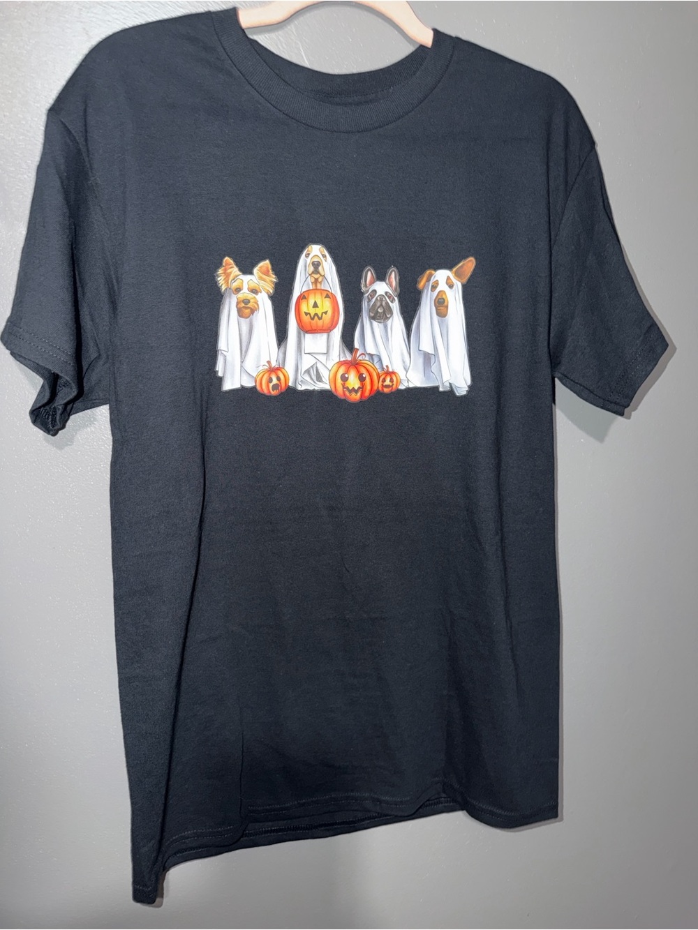 Women’s medium Halloween Ghost Dog Costume T-Shirt